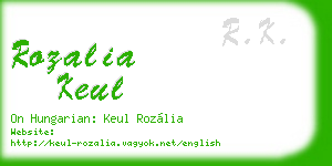 rozalia keul business card
